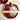 Hazel Atlas Platonite burgundy snack plate & cup – apple shape - 1950s vintage - NextStage Vintage