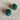Akola dark green braided raffia dome stud earrings - NextStage Vintage