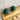 Akola dark green braided raffia dome stud earrings - NextStage Vintage