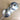 Hammered aluminum and glass condiment set - vintage serving set - NextStage Vintage