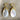 Anthropologie Mother of Pearl Teardrop Dangle Earrings, Gold Vine & Crystal Accents - NextStage Vintage