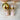 Peach with gold glass vanity boudoir bottles - vintage decor - NextStage Vintage