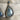 Sterling Silver Gray Chalcedony Dangle Earrings - Teardrop with Pavé Halo - NextStage Vintage