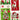 Vintage 1960s linen Christmas tea towel - unused - Greetings, Santa, reindeer, trees - NextStage Vintage