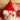 Pair of mini Santa ornaments - Retro Christmas decor - NextStage Vintage