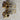 Tourmalated quartz post pierced earrings - gold vermeil setting - NextStage Vintage