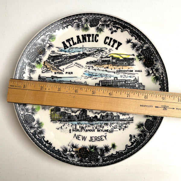 Atlantic City Souvenir plate - New Jersey resort landmarks - 1960s vintage - NextStage Vintage