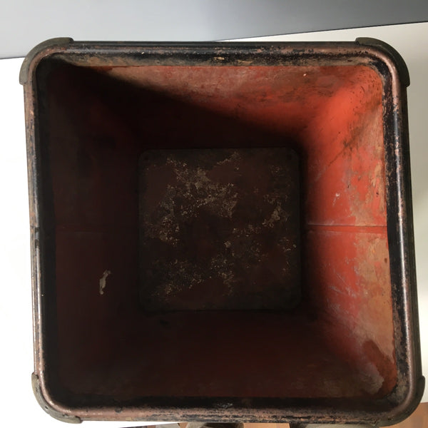 Erie Art Metal Co. Dan Dee No. 168 - antique metal wastebasket - NextStage Vintage