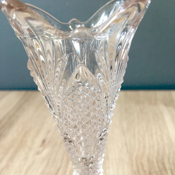 EAPG trumpet bud vase - antique glass - NextStage Vintage