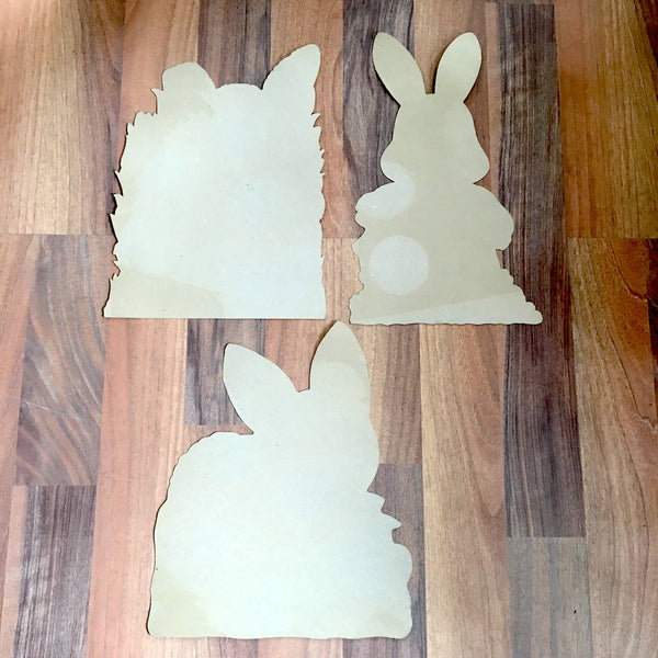 Easter die cuts - set of 3 - vintage 1970s bunnies - NextStage Vintage