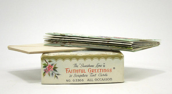 Faithful Greetings religious greeting card assortment - 1960s vintage - 7 cards boxed - NextStage Vintage