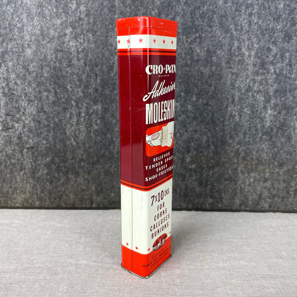 Cro-Pax Adhesive Moleskin tin - vintage 1970s packaging - NextStage Vintage