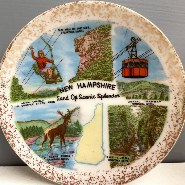 New Hampshire miniature souvenir plate - 1950s vintage - NextStage Vintage