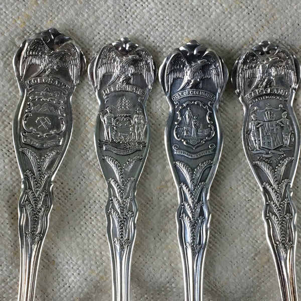 State seal teaspoons by Wm Rogers & Sons - silverplate - assorted states - NextStage Vintage