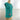 1970s turquoise pullover vest with flowers - hand crochet - size medium - NextStage Vintage