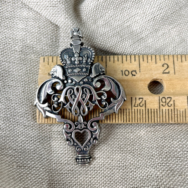 Royal Empire sterling silver crown pin - museum replica - NextStage Vintage
