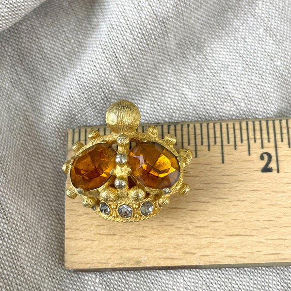 Bellini queen's crown pin - 1970s vintage brooch - NextStage Vintage
