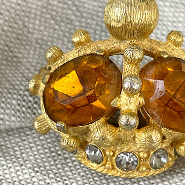 Bellini queen's crown pin - 1970s vintage brooch - NextStage Vintage