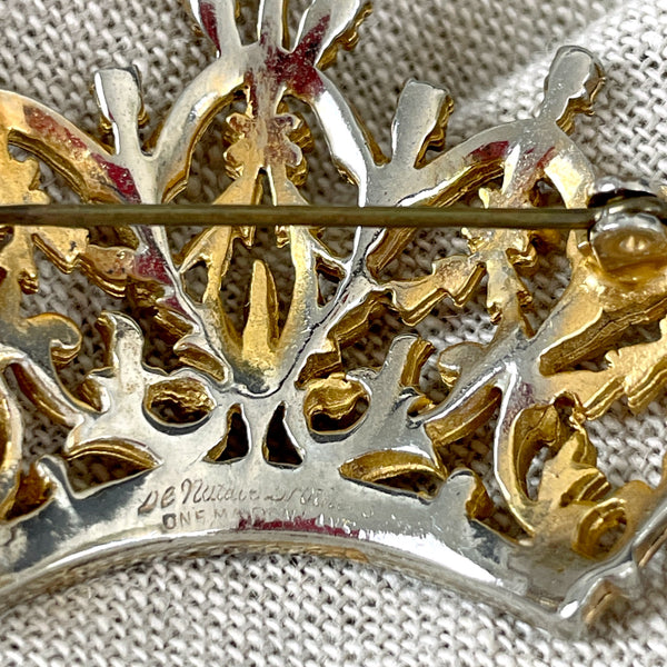 DeNatale Brothers royal crown pin - 1950s vintage - NextStage Vintage