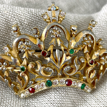 DeNatale Brothers royal crown pin - 1950s vintage - NextStage Vintage