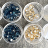 42 10mm round crystal beads – likely Swarovski – 2 color destash lot - NextStage Vintage