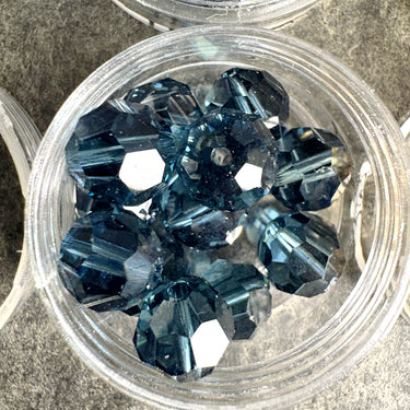 42 10mm round crystal beads – likely Swarovski – 2 color destash lot - NextStage Vintage