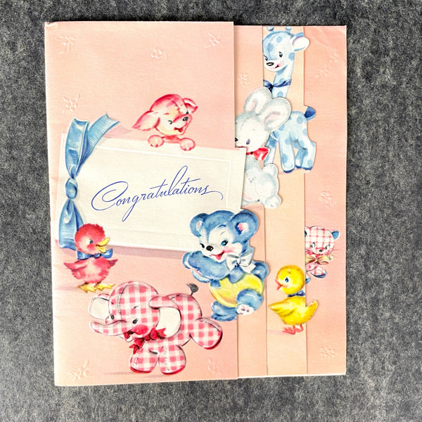 3 vintage greeting card booklets - baby and wedding - NextStage Vintage