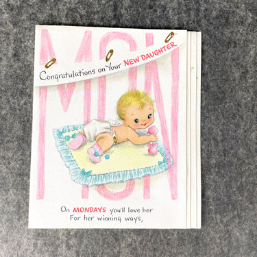 3 vintage greeting card booklets - baby and wedding - NextStage Vintage