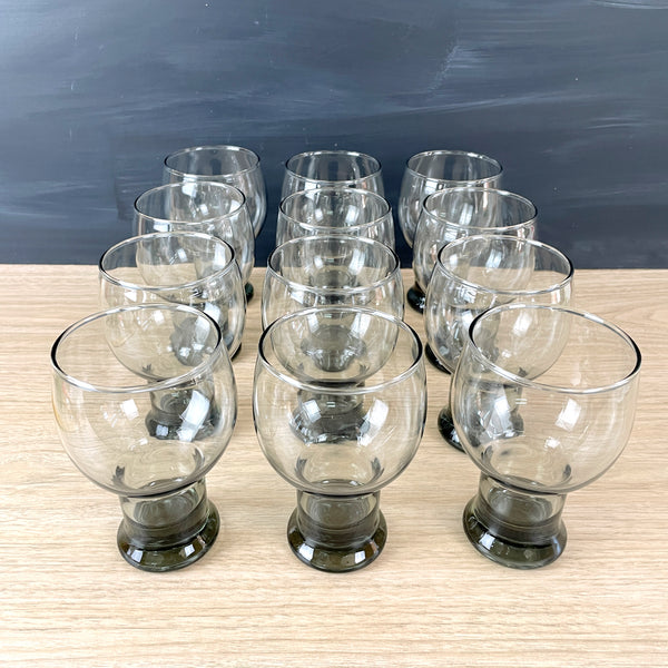 Federal Glass Sundown beer glassses - set of 12 - 1970s vintage