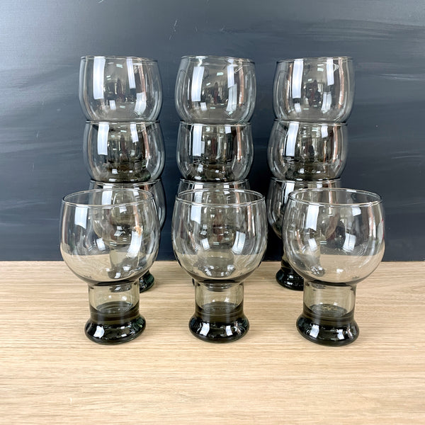 Federal Glass Sundown beer glassses - set of 12 - 1970s vintage