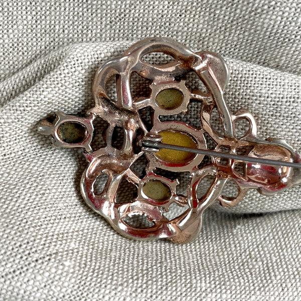 Corocraft serpent key brooch pendant - sterling - 1939 - NextStage Vintage