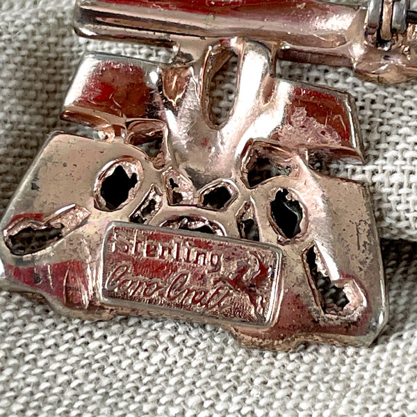 Corocraft serpent key brooch pendant - sterling - 1939 - NextStage Vintage