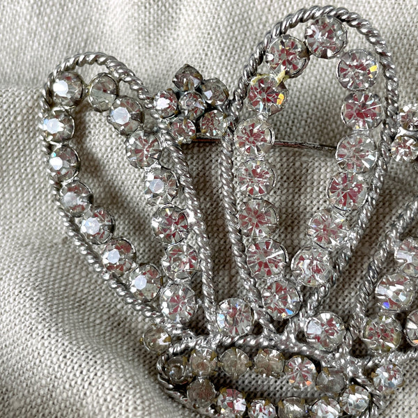 Impressive sterling crown brooch - 1920s vintage - NextStage Vintage