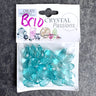 24 Swarovski briolette 13x6.5mm crystal beads - lt turquoise - factory pack - NextStage Vintage