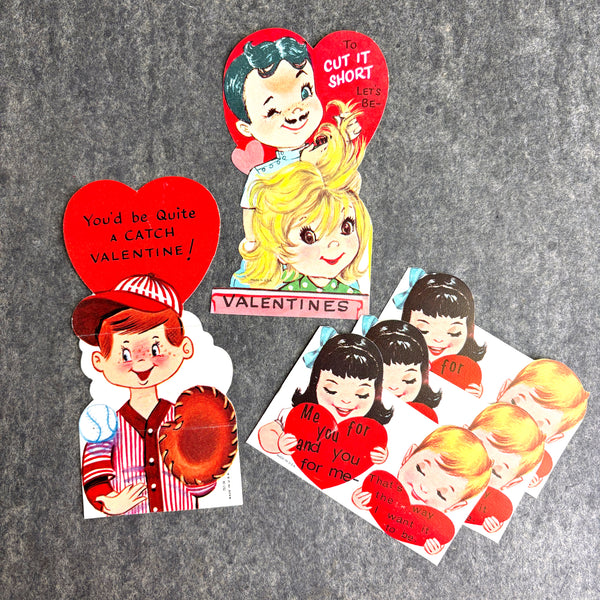 1960s school valentines cards - 14 unused