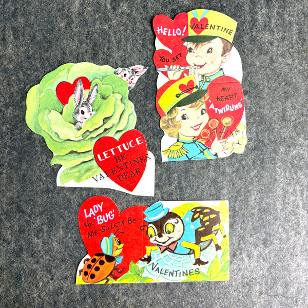 1960s school valentines cards - 14 unused