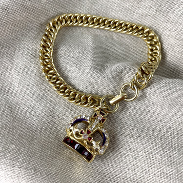 Kramer of NY crown bracelet and earring set - 1950s vintage - NextStage Vintage