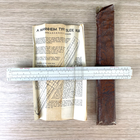 Dietzgen 1767P National wood slide rule - vintage school/office - NextStage Vintage