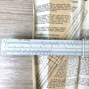 Dietzgen 1767P National wood slide rule - vintage school/office - NextStage Vintage
