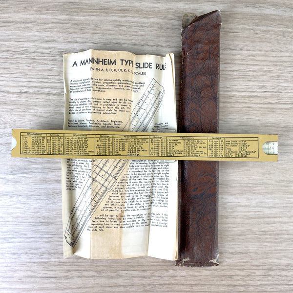 Dietzgen 1767P National wood slide rule - vintage school/office - NextStage Vintage