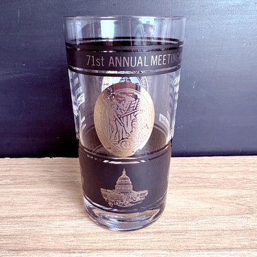 1969 100th anniversary souvenir glass The American Ceramic Society - NextStage Vintage