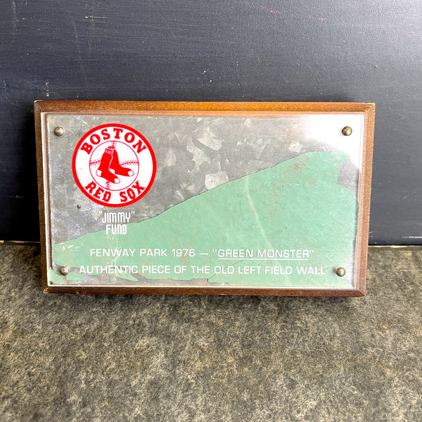 1976 Fenway Park Green Monster piece - Jimmy Fund paperweight