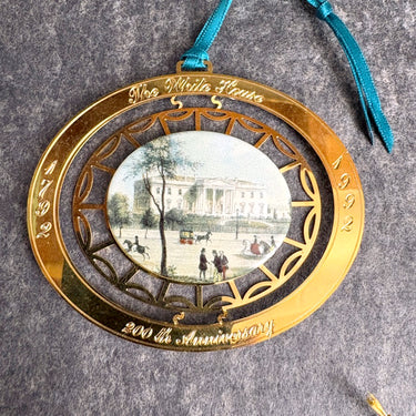 2 White House Christmas ornaments: 1992 200th anniversary and Washington DC Collection - NextStage Vintage