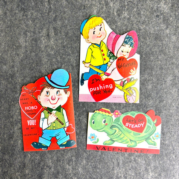 20 vintage swap valentines unused with envelopes - 1960s vintage