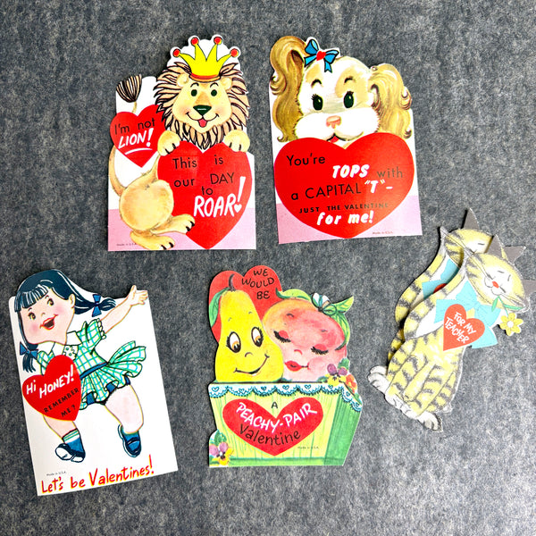 20 vintage swap valentines unused with envelopes - 1960s vintage