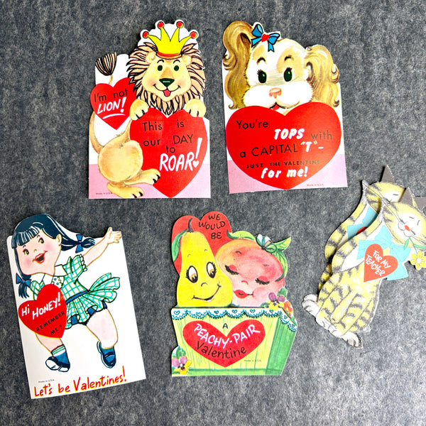 20 vintage swap valentines unused with envelopes - 1960s vintage