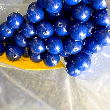6mm round crystal pearls Swarovski? - 200 pc - dark lapis - estate destash - NextStage Vintage