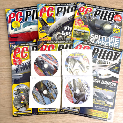 PC Pilot Magazine Lot - 2011 full year Issues #71-76 w/ CDs #73-#76 - NextStage Vintage