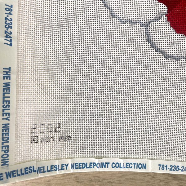 Melissa Shirley Designs Snowy Red Angel FRONT ONLY needlepoint canvas #2052 - NextStage Vintage