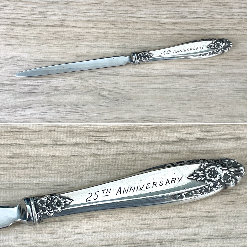 International Silver Prelude 25th Anniversary sterling silver letter opener - vintage - NextStage Vintage
